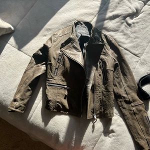 True religion leather jacket
